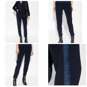 Zadig & Voltaire Dark Blue Joggers with Patterned Stripe Size EU 38/ US 8/M